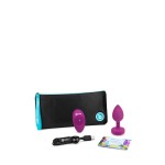 Ασύρματη Πρωκτική Σφήνα με Δόνηση & Κόσμημα B-Vibe Vibrating Silicone Jewel Butt Plug Small/Medium - Φούξια | Ασύρματοι Δονητές
