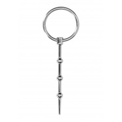 Metal Urethral Sound with Ribs - Silver