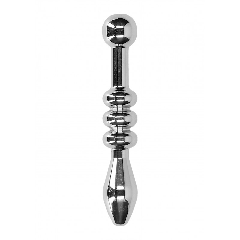 Μεταλλικό Sound Ουρήθρας Metal Penis Plug with Ribs 10 mm - Ασημί | Βασανισμός Πέους & Όρχεων - CBT