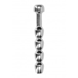 Metal Penis Plug with Ribs 7 mm - Silver | Cock and Ball Torture