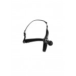 Head Harness with Solid Ball Gag - Black | Ball Gags