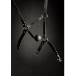 Head Harness with Solid Ball Gag - Black | Ball Gags