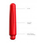 Bullet Δονητής με Μανίκι Σιλικόνης Delia ABS Bullet Vibrator with Silicone Sleeve - Κόκκινος | Bullet Δονητές