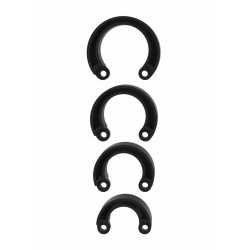 Ανταλλακτικά Δαχτυλίδια για Κλουβιά Πέους Spare Ring Chastity Set - Μαύρο