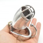 Μεταλλικό Κλουβί Πέους με Ερεθισμό για το Περίνεο Ball Hook Deluxe Extreme Chastity Cage - Ασημί | Chastity Devices - Ζώνες Αγνότητας