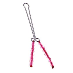 Me You Us Squeeze & Please Beaded Clit Clip - Red | Nipple Clamps
