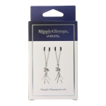 Jewel Nipple Clamps with Bells No. 12 - Silver | Nipple Clamps