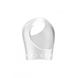 Sono No. 45 Cock Ring with Ball Strap - Transparent | Cock Rings