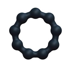 Maximize Silicone Ribbed Cock Ring - Black | Cock Rings