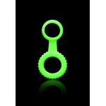 Φωσφοριζέ Διπλό Δαχτυλίδι Πέους & Όρχεων Fluorescent Double Cock & Ball Ring - Πράσινο | Δαχτυλίδια Πέους
