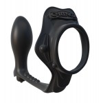 Rock Hard Ass Gasm Prostate Probe with Cock Ring - Black | Cock Rings