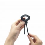 Adjustable Silicone Penis Fit Ring - Black | Cock Rings
