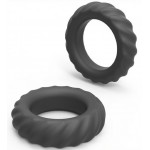Σετ Δαχτυλίδια Πέους Σιλικόνης 5 Piece Silicone Cock Ring Set - Μαύρο | Δαχτυλίδια Πέους