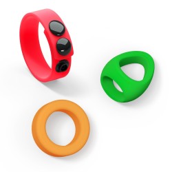 Neon Silicone Cock Ring Kit - Multicolour | Cock Rings