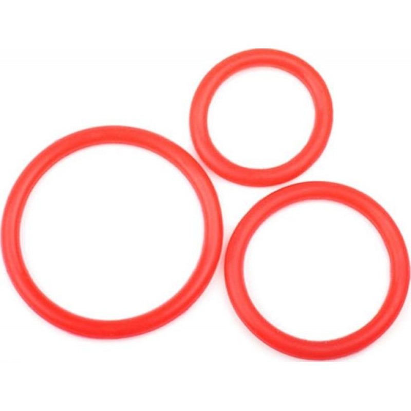 Σετ Δαχτυλίδια Πέους Σιλικόνης Silicone Erection Cock Rings Set - Κόκκινο | Δαχτυλίδια Πέους