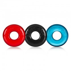 Oxballs Donut 3-Colour Ringer 3 Pack Cock Rings - Multicolour