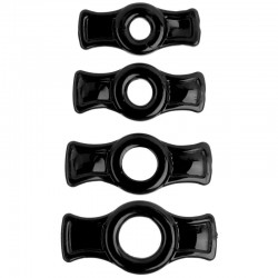 Σετ Δαχτυλιδια Πέους TitanMen Cock Ring Set - Μαύρο | Δαχτυλίδια Πέους