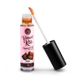 Διεγερτικό Lip Gloss με Γεύση Brownie Vibrant Kiss Brownie Flavored Stimulating Lip Gloss | Διεγερτικά για Άνδρες