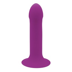 Hitsens 6 Dual Density Flexible Silicone Dildo with Suction Cup - Purple | Strap On Dildos