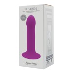 Hitsens 6 Dual Density Flexible Silicone Dildo with Suction Cup - Purple | Strap On Dildos