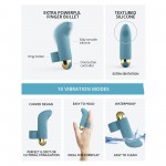 Touch Me Silicone Finger Vibrator - Green | Finger Vibrators