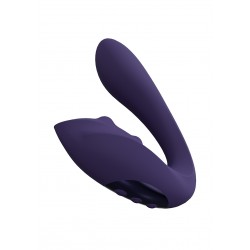 Yuki Dual Motor Silicone G-Spot Vibrator with Clitoral Stimulation - Purple