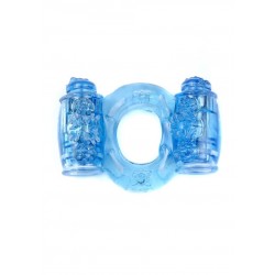 Δαχτυλίδι Πέους με Διπλή Δόνηση Double Vibrating Penis Ring - Μπλε | Δονούμενα Δαχτυλίδια Πέους