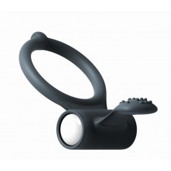 Power Clit Stimulating Vibrating Cock Ring - Μαύρο | Vibrating Cock Rings