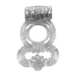 Treadle Double Cock Ring - Transparent | Vibrating Cock Rings