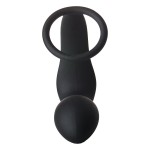 Δαχτυλίδι Πέους με Δόνηση & Σφήνα Σιλικόνης Fantasstic Vibrating Butt Plug with Cock Ring - Μαύρο | Δονούμενα Δαχτυλίδια Πέους