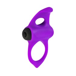 Lastic Lingus Max Silicone Vibrating Cock Ring - Purple