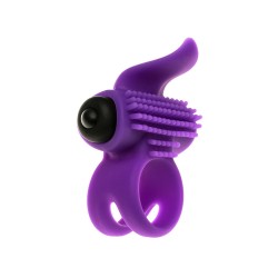 Lastic Silicone Vibrating Cock Ring - Purple