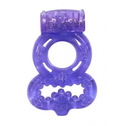 Treadle Double Cock Ring - Purple | Vibrating Cock Rings