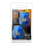 Stay Hard Vibrating Cock Rings Set - Blue | Vibrating Cock Rings