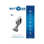Μεταλλική Δονούμενη Πρωκτική Σφήνα The Glider Medium Metal Vibrating Butt Plug - Ασημί | Δονούμενες Πρωκτικές Σφήνες