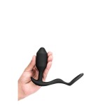 Δονούμενη Σφήνα με Εσωτερικές Μπάλες & Δαχτυλίδι Πέους B-Vibe Vibrating Snug & Tug Medium Silicone Vibrating Weighted Butt Plug with Cock Ring - Μαύρη | Δονούμενες Πρωκτικές Σφήνες