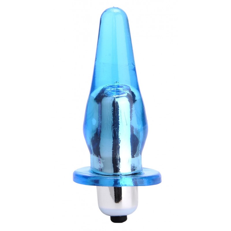 Πρωκτική Σφήνα με Δόνηση Basic Vibrating Butt Plug 7 cm - Μπλε | Δονούμενες Πρωκτικές Σφήνες