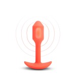 Πρωκτική Σφήνα με Δόνηση & Εσωτερικές Μπάλες B-Vibe Snug Plug 1 Small Vibrating Weighted Bugg Plug - Πορτοκαλί | Δονούμενες Πρωκτικές Σφήνες