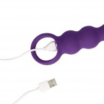 Teardrop Shaped Silicone Vibrating Butt Plug - Purple | Vibrating Butt Plugs