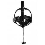Open Mouth Gag Head Harness with Plug Stopper - Black | Ball Gags