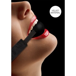 Ouch Velcro Adjustable Silicone Ball Gag - Black | Ball Gags