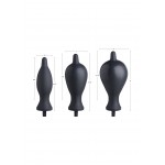 Πρωκτική Σφήνα Σιλικόνης που Φουσκώνει Dark Inflator Silicone Inflatable Butt Plug - Μαύρη | Φουσκωτές Σφήνες
