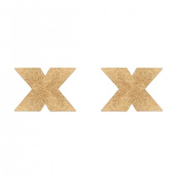 Flash Cross Nipple Stickers - Gold
