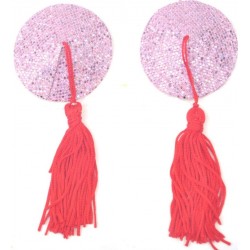 Αυτοκόλλητα Θηλών με Φούντα Nipple Covers Sparkling - Ροζ