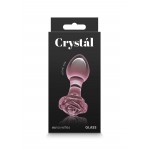 Crystal Rose Glass Butt Plug - Pink | Glass Dildos