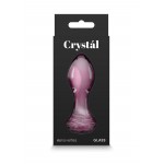 Crystal Rose Glass Butt Plug - Pink | Glass Dildos