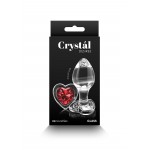 Γυάλινη Πρωκτική Σφήνα με Κόσμημα Καρδιά Crystal Desires Heart Shaped Jewel Glass Medium Butt Plug - Διάφανη | Γυάλινα Dildo