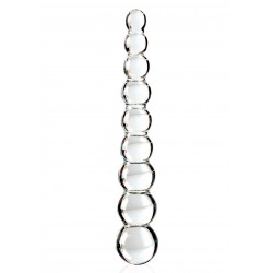 Icicles Νο.2 Sapphire Spiral Anal Glass Dildo - Transparent