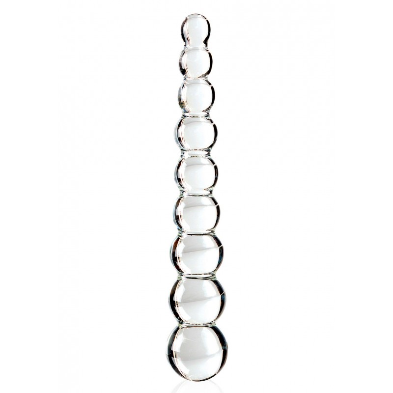 Icicles Νο.2 Sapphire Spiral Anal Glass Dildo - Transparent | Glass Dildos