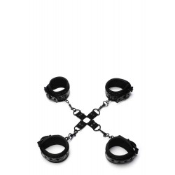 Whipsmart Diamond Hog Tie with Cuffs - Black